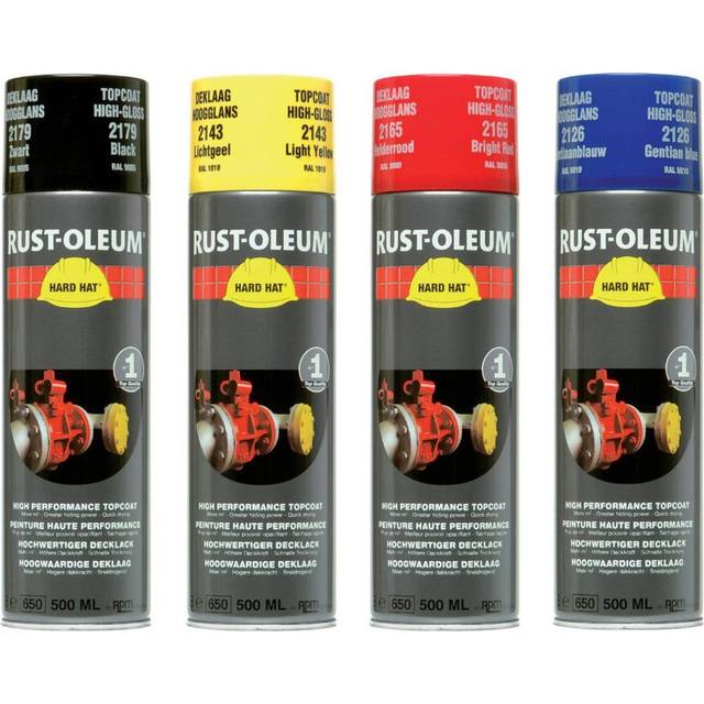 Rust-Oleum 2178 Hard Hat Matt Black Spray Paint 500ml