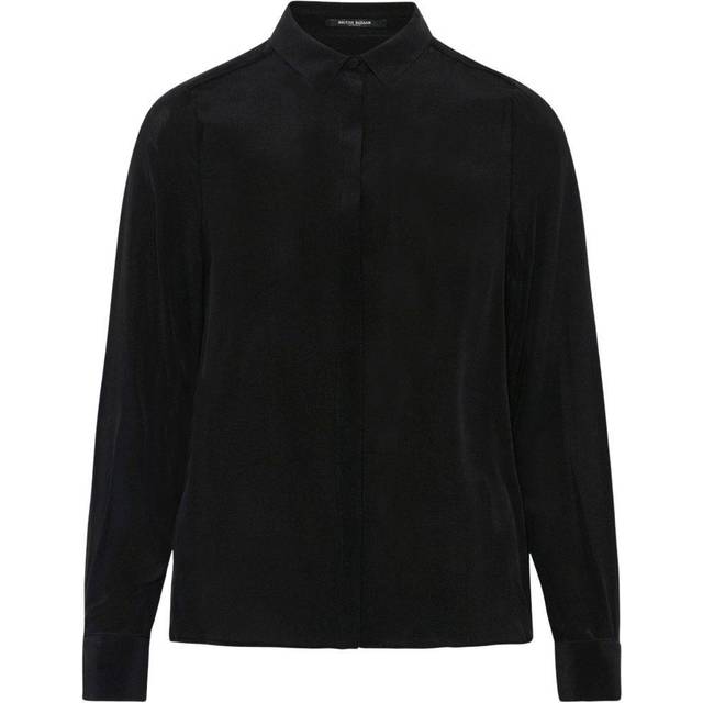 Bruuns Bazaar Lillie Corinne Shirt Dam Långärmade Skjortor Stl. 34 - Från Magasin - Black (34)