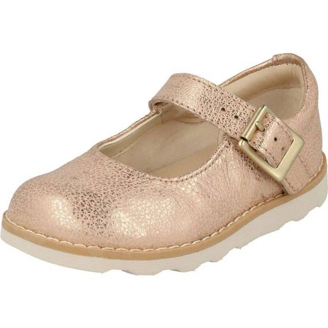(UK 5 Infant, Copper (Gold)) Girls Clarks Air Spring Casual Shoes Crown Honor - G Fit