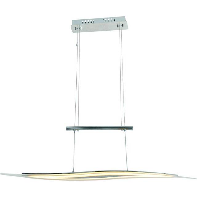 Rae LED Kitchen Island Pendant - Chrome (80cm W X 11cm D)