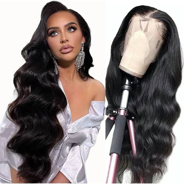 Body Wave Lace Front Wigs Human Hair 13x4 Lace Frontal Wigs for Women Human Hair 150% Density Brazilian Virgin Human Hair Wigs Pre Plucked with Baby H