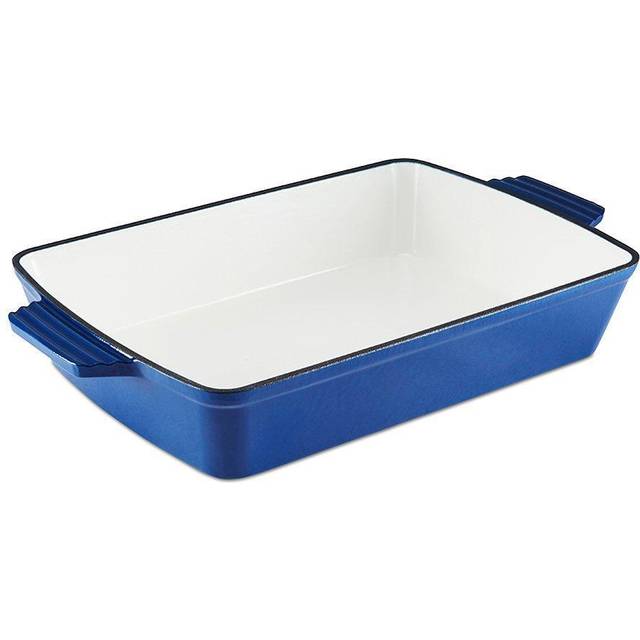 Barbary and Oak Foundry 39cm Cast Iron Roaster - Blue