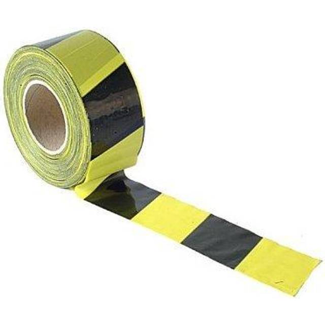 Faithfull Warning Barrier Tape Black / Yellow 70mm 500m