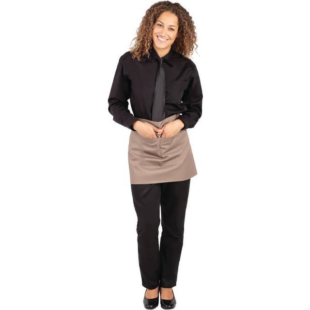 Whites Chefs Clothing B432 polycotton kort bistroförkläde, 373 mm x 750 mm, gulbrun
