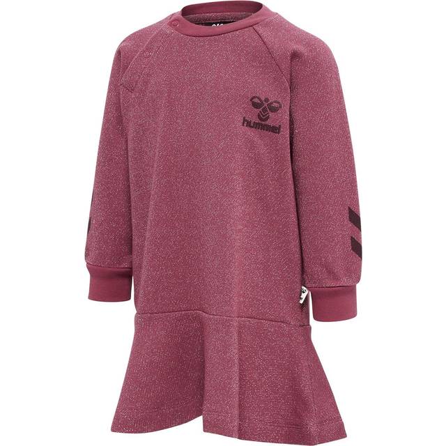 Hummel Klänning - hmlSally - Earth Red m. Guldglitter - Hummel - 1½ år (86) - Klänning