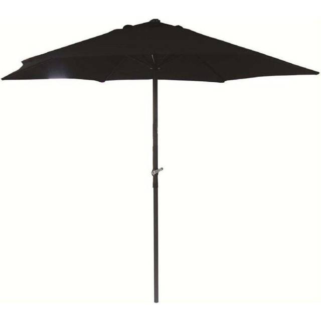 Redwood 2.7M Wind Up Parasol With Steel Shaft - Black