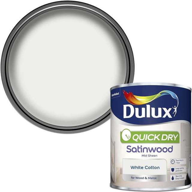 Dulux Quick Dry Satinwood White Cotton 750ml