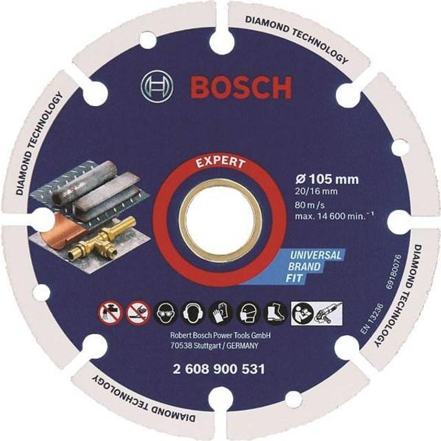 Bosch expert diamond metal wheel cutting disc 105 x 20 16 mm 2608900531