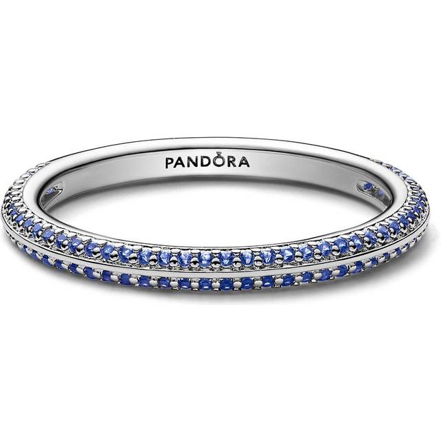 Pandora Signature Silver Cz Signature Id Ring