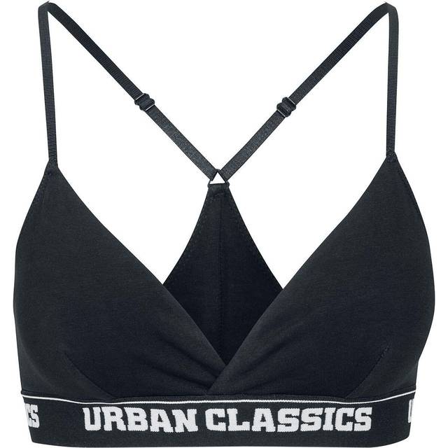 Urban Classics Ladies Triangle Logo Bra Bustier black - 4XL