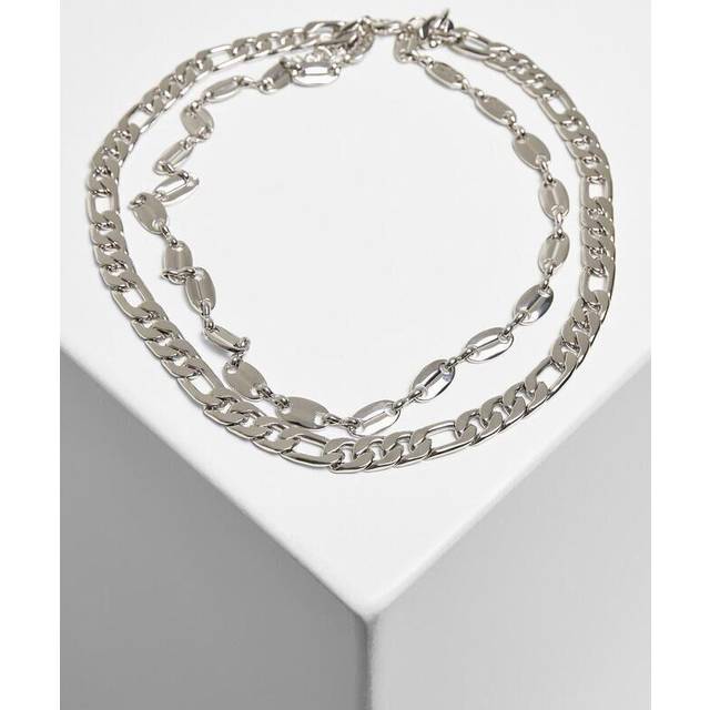 Urban Classics unisex halsband Layering Basic Necklace, modesmycke kedja för män och kvinnor i guld eller silver, en storlek e Zinklegering, colore: SILVER, cod. TB4194