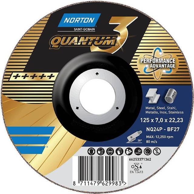 Norton Quantum Quantum 3 Grinding Disc 125 X 7.0 X 22MM NQ24N-BF27