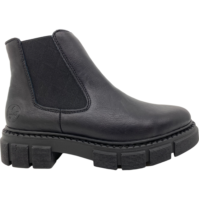 Ladies rieker ankle boots with a chunky sole - m3854