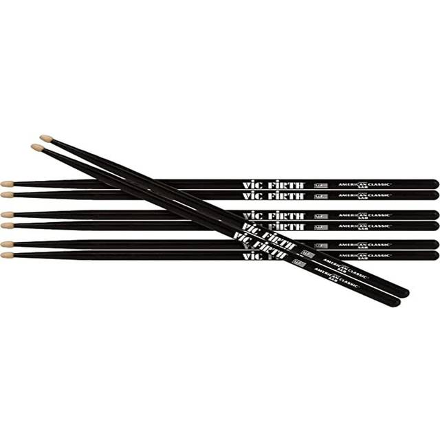 Vic Firth Buy 3 Pairs of Black Drumsticks Get 1 Free 5A