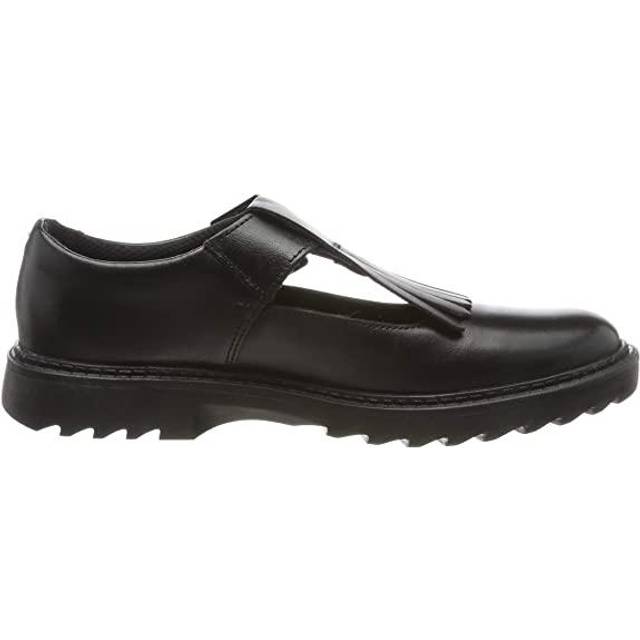 Girls clarks smart buckled school shoes asher verve