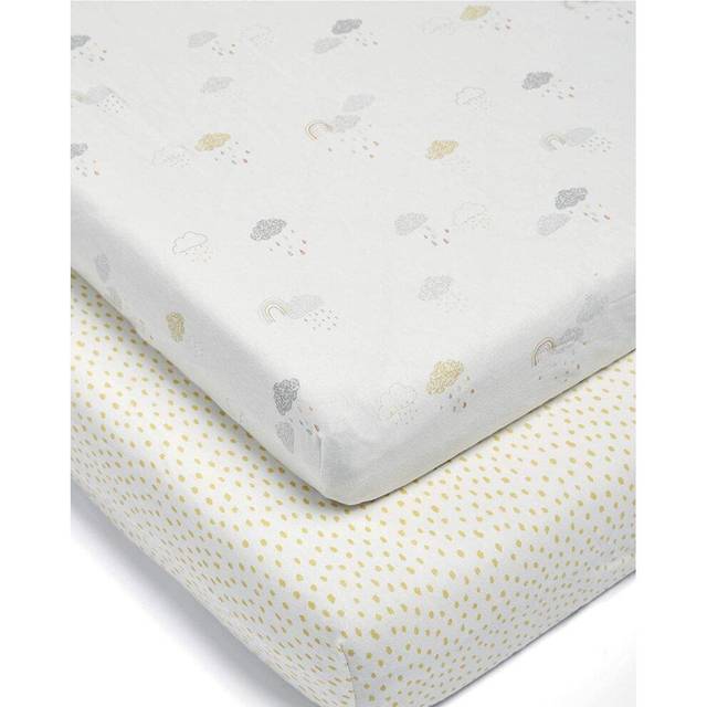 Dream Upon A Cloud 2 Pack Fitted Sheets - Cloud/Grey - Cloud Grey