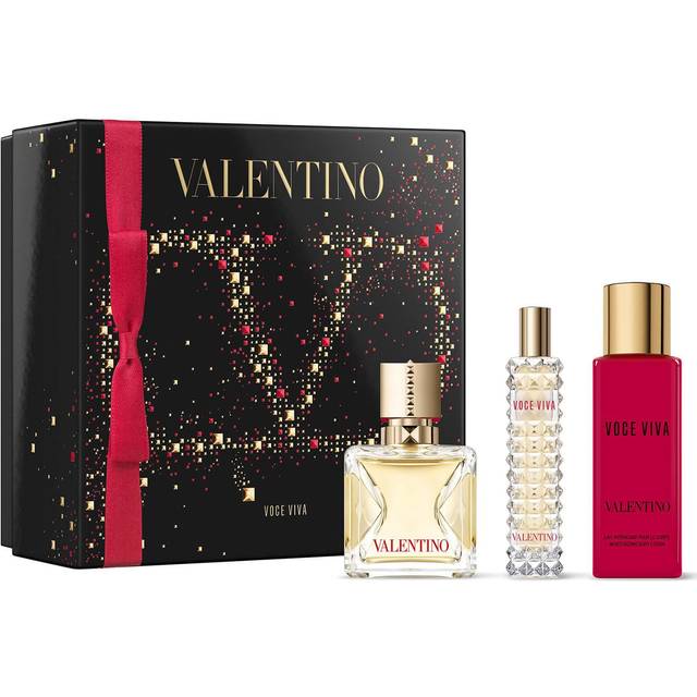 Valentino Voce Viva 50ml EDP Spray + 15ml EDP Spray + 100ml Body Lotion Gift Set