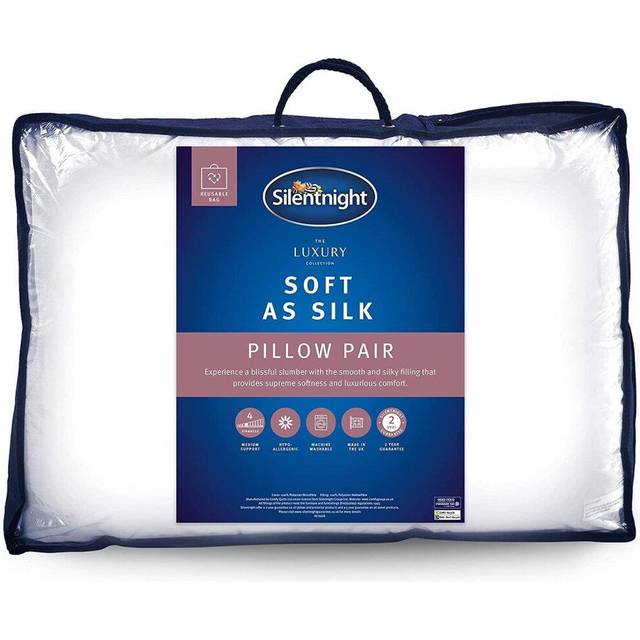 Silentnight Luxury Hotel Soft As Silk Pillow Pair - One Colour