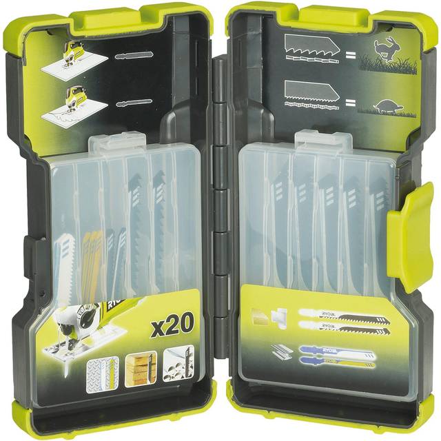 Ryobi RAK20JB Jigsaw Blade Set for T-Shank Jigsaws, 20 Piece