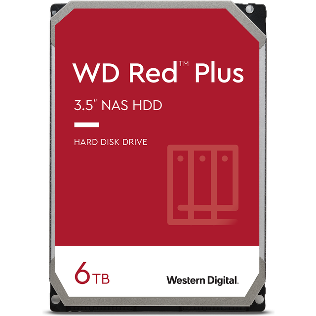Western Digital Red Plus . HDD capacity: 6 TB HDD speed: 5400 RPM Storage drive buffer size: 256 MB HDD size: 3.5" Interface: Serial ATA III