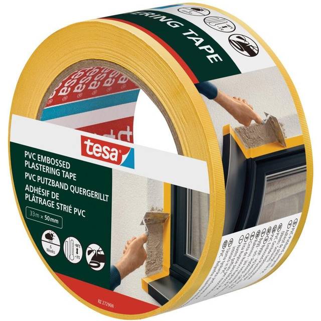 Tesa PVC Outdoor Masking Tape - 33m x 50mm - Yellow