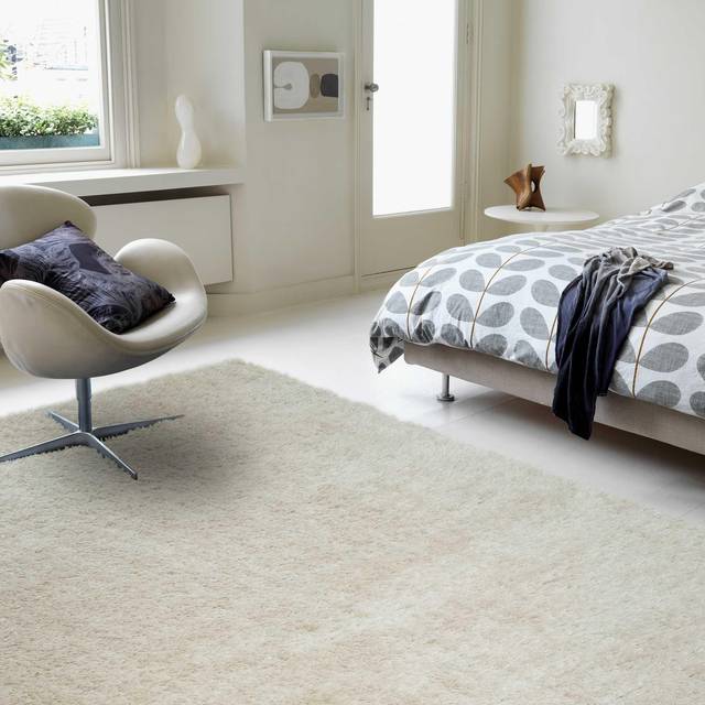 (Small  120x170cm) Payton Shaggy Soft Shimmer Rugs in Beige