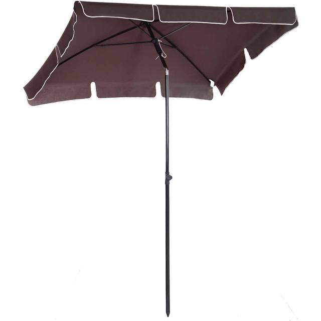 Outsunny Deluxe Aluminum Umbrella Parasol | Wowcher - Cream