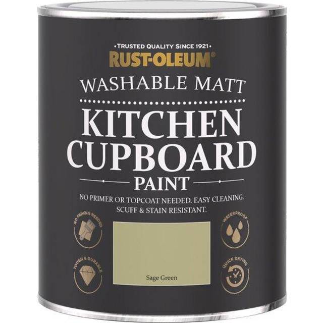 Rust-Oleum Kitchen Cupboard Paint In Sage Green &Ndash; 750 Ml Tin - Age Green