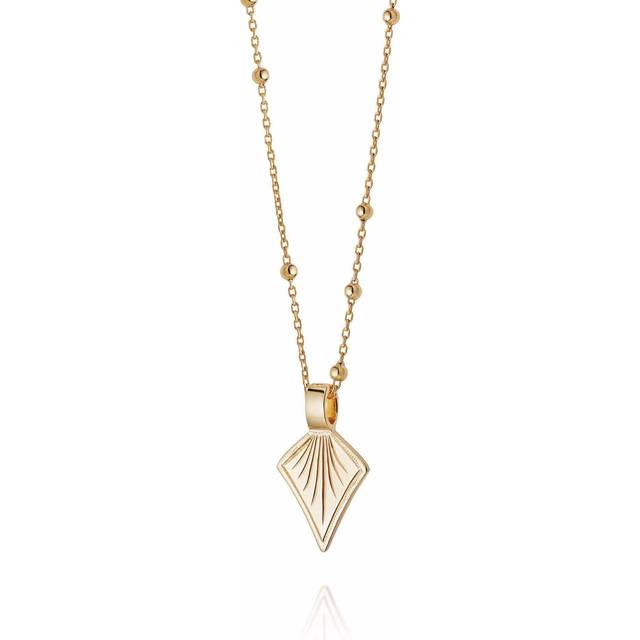 Palm Leaf Bobble Chain 18ct Gold Plated Necklace WN02_GP