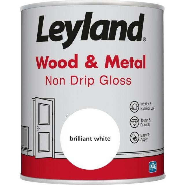 Leyland Wood & Metal Non Drip Gloss 750ml Brilliant White
