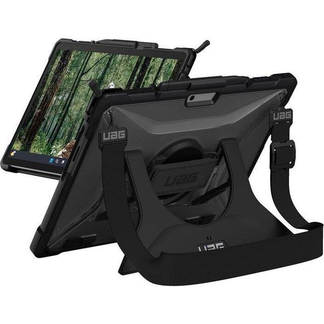 Urban Armor Gear Plasmafodral för Microsoft Surface Pro 9 fodral [Designad för Surface Certifierad, handrem och axelrem, typ skydd kompatibel, stativfunktion, Surface Pen hållare] Is