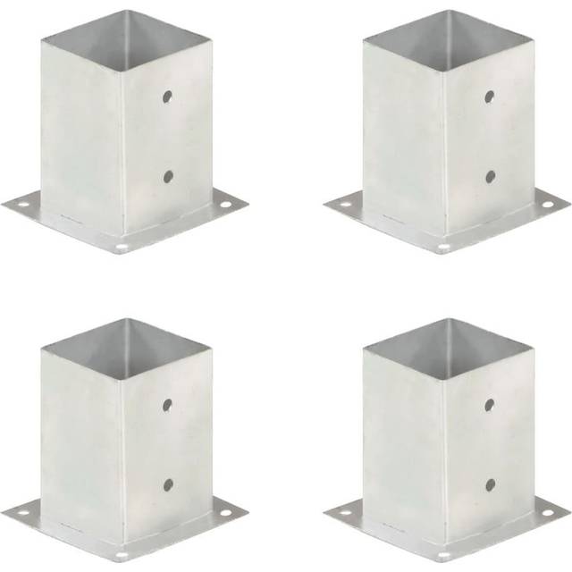 stolpefod 4 stk. 101 mm galvaniseret metal