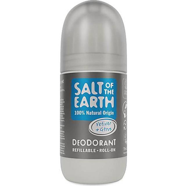 Salt of the Earth Natural Deodorant Refillable Roll-on - Vetiver & Citrus - 75ml