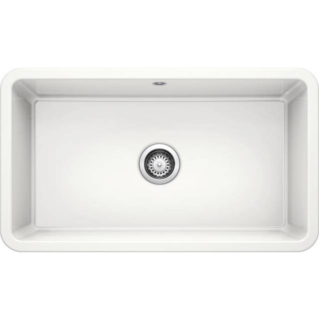 Villae Single Bowl Farmhouse Kitchen Sink - White (780mm L X 460mm W)