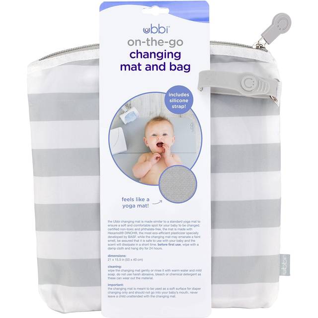 Portable Changing Mat with Grey and White Storage Bag Grey