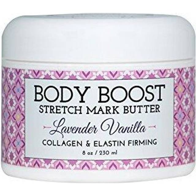 Body Boost Lavender Vanilla Stretch Mark Butter 8 oz.- Helps Treat Stretch Marks and Scars- Pregnancy and Nursing Safe- with Shea Butter