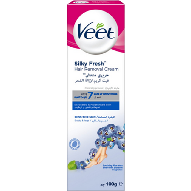 (3 x MIX As Per Listing ) 3 x 100ml Veet Silky Fresh Hair Removal Cream Sensitive, Normal & Dry Skin