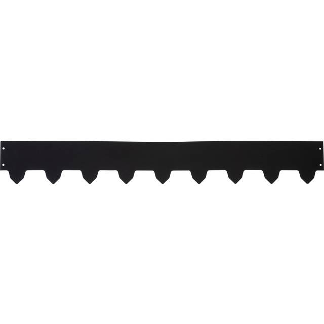 Rabattkant Stål Galvad Svart 119 cm x 16 cm 3-pack