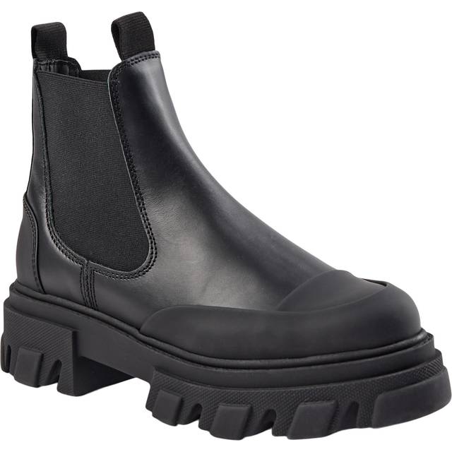 Ganni Women's Leather Chelsea Boots - UK 3 - Black - 8/3
