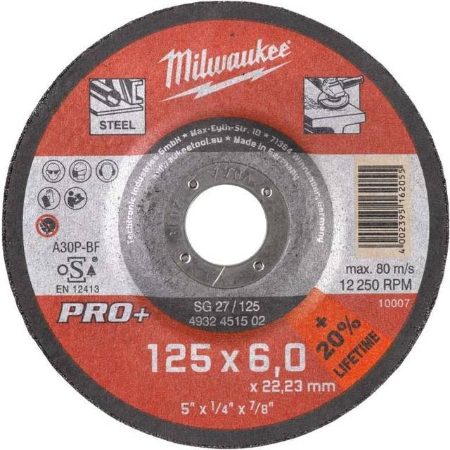 Milwaukee Metal Grinding Disc PRO+ SG27 - 1pc-125mm