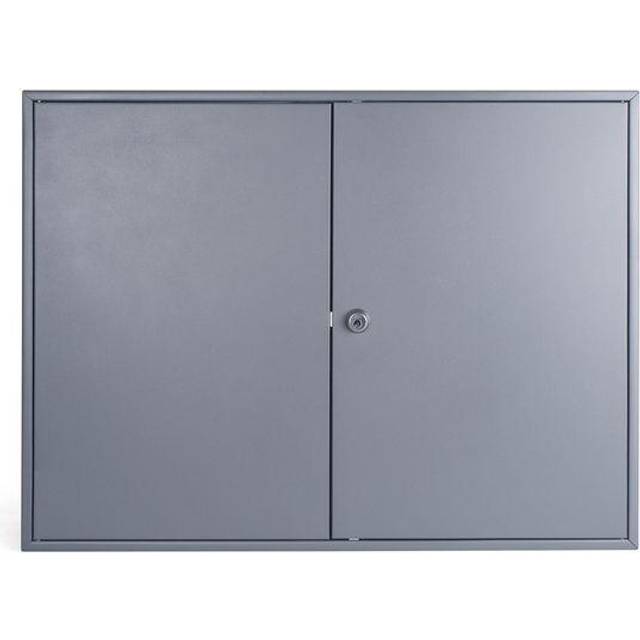 Pavo - Nyckellåda/skåp, 300 krokar med sidonyckelinkast, Storlek: 14x55x73 cm, mörkgrå / 300 nyckelringar ingår