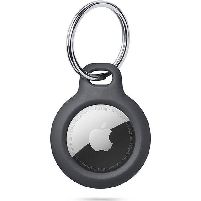 Apple AirTag Tech-Protect robust TPU-fodral med nyckelring - svart