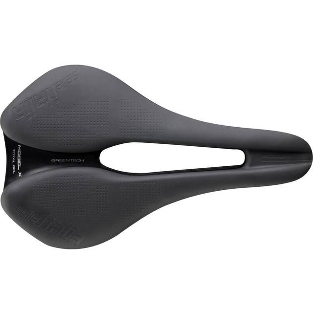 Selle Italia MODEL X COMFORT PLUS - Cykelsadel, Extra Stoppning, 100% Hållbar Landsvägscykelsadel med Anatomiskt Hål, Future Rides Green - Storlek L3, Grå