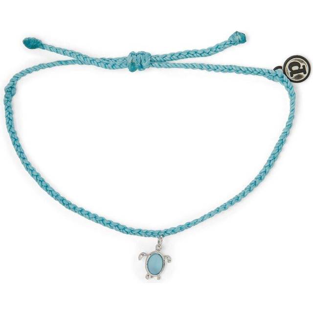 Save The Sea Turtles Silver Bracelet in Crystal Blue - One Size