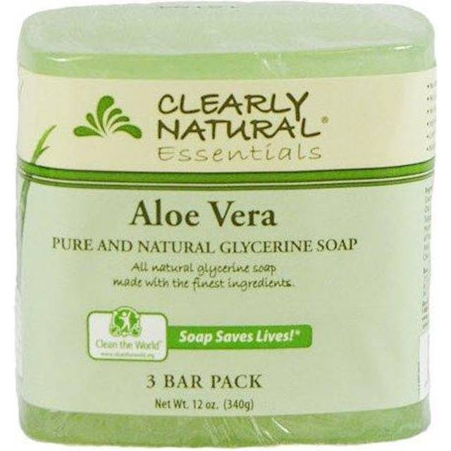 Clearly Natural Essentials Glycerin Bar Soap Aloe Vera 4 oz Each / 3 Pack