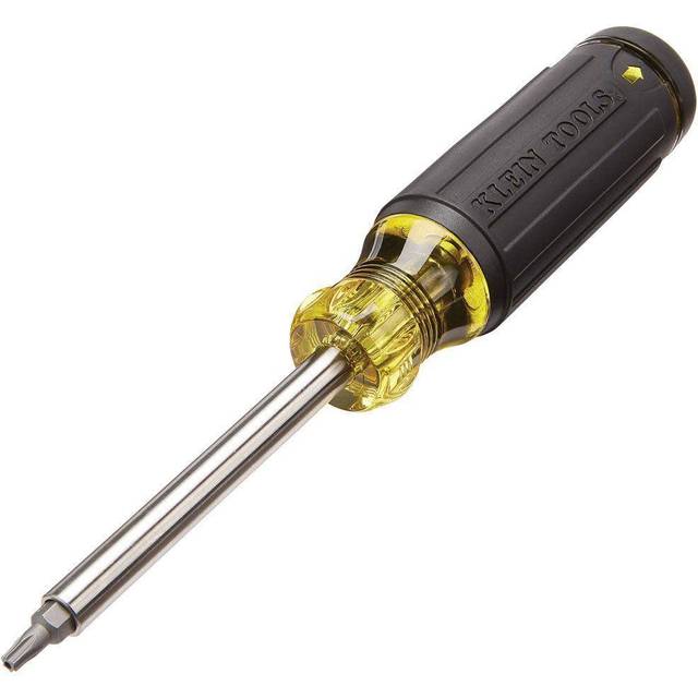 Klein Tools 32305 Multi-bit Ratcheting Screwdriver, 15-in-1 Tool with Phillips, Slotted, Square, Torx and Combo Bits and 1/4-Inch Nut Driver