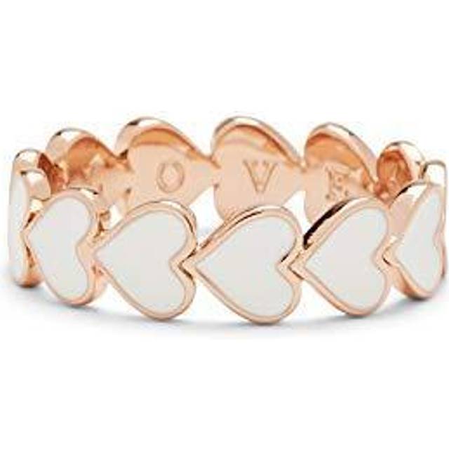 Love Enamel Heart Ring in Rose Gold - 8 (18mm)