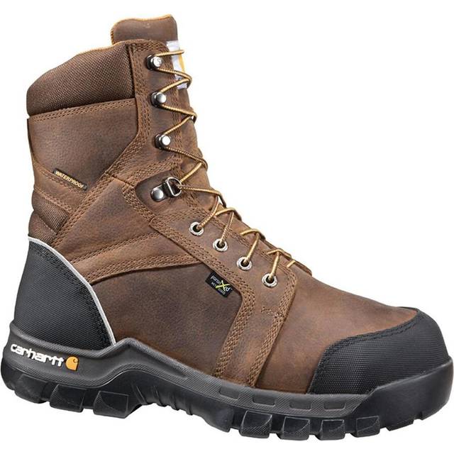 Carhartt Men's CSA 8-inch Rugged Flex Wtrprf Insulated Work Boot Comp Safety Toe CMR8939 Industrial  Dark Brown Oil Tanned  12 W US