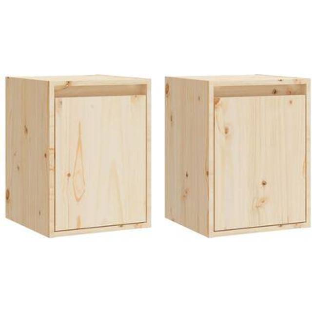 vidaXL Wall Cabinets 2 pcs Honey Brown 30x30x40 cm Solid Wood Pine
