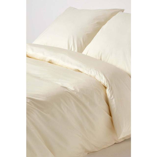 Cream European Egyptian Cotton Duvet Cover Set 200 TC, 240 x 220 cm - Natural